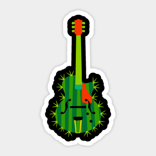 Guitar Cactus Mexican Sticker